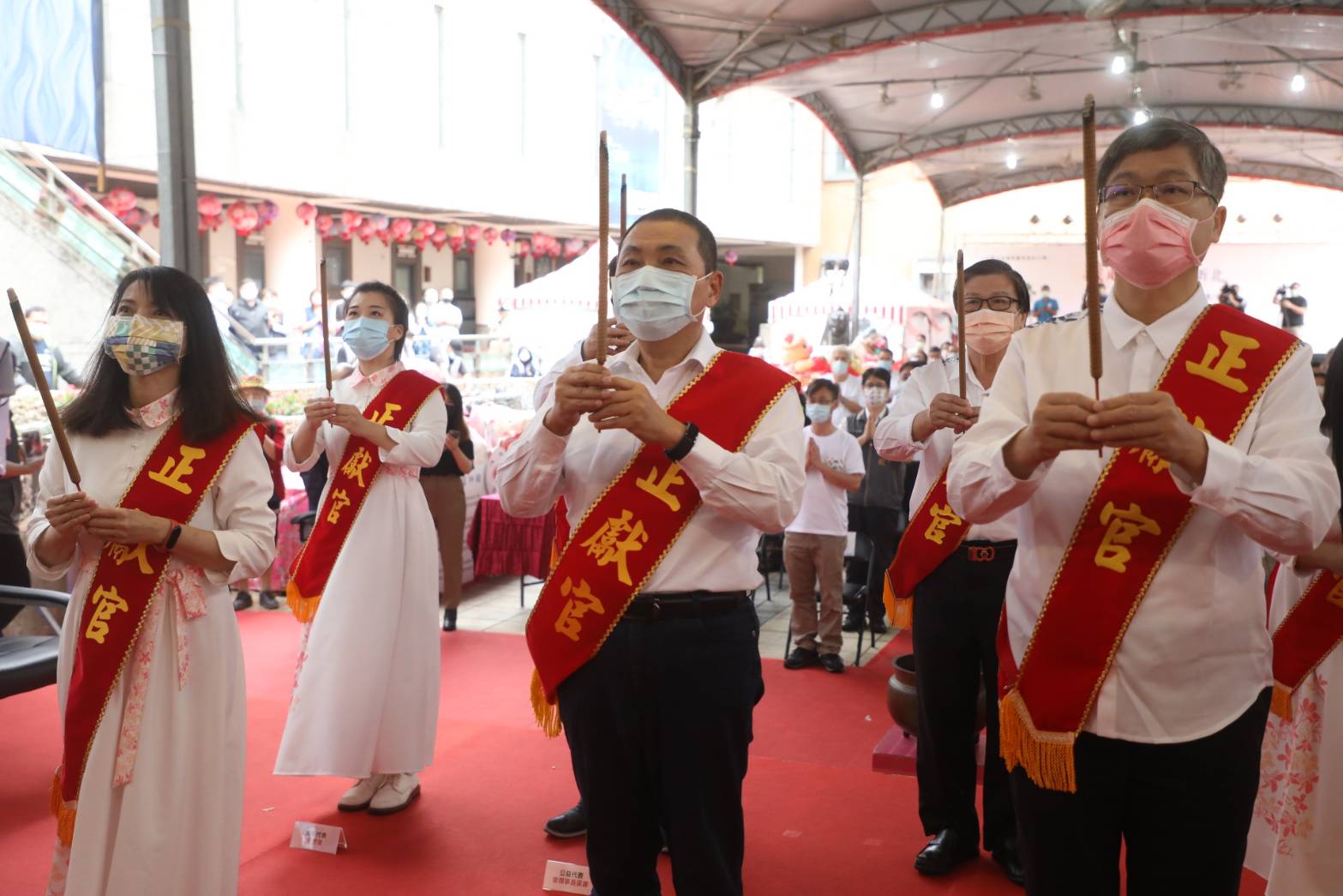 市長侯友宜擔任主祭官與客家團體等正獻官進行祭祀大典。