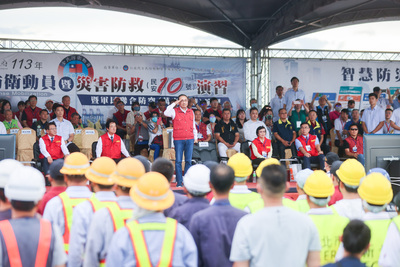 新北市長侯友宜今日（23）主持「全民防衛動員暨災害防救(民安10號)演習」