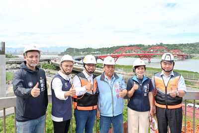 侯友宜指出，淡北道路4大工區已全面施工中，預計118年通車