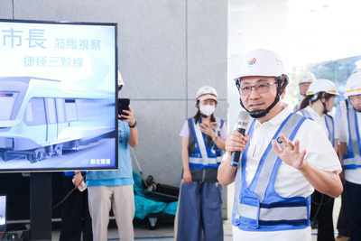三鶯線工程進度已達93%，侯友宜期許明年順利通車。