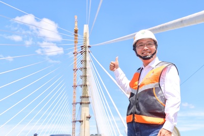 侯友宜表示，淡江大橋通車後可提升北海岸整體交通效能，也是臺灣國際級的新地標。