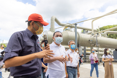 新北市參訪宜蘭清水地熱發電廠，侯友宜市長針對發電過程及周邊規畫進行了解