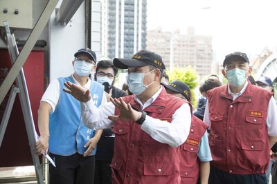 侯友宜市長視察本市防汛整備工作，提醒同仁務必做好萬全準備