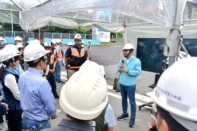 侯友宜視察淡北道路工程進度以及交維布設後的交通狀況。