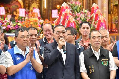 侯友宜感謝五穀先帝廟長年關注弱勢、致力慈善，讓土城更加和諧進步