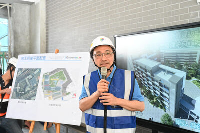 侯友宜視察秀峰高中老舊校舍整建工程，盼如期完工打造優質學習環境。