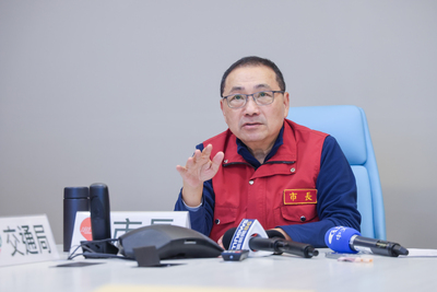 侯友宜今（14）日至市府交通戰情室了解民眾返鄉交通路況