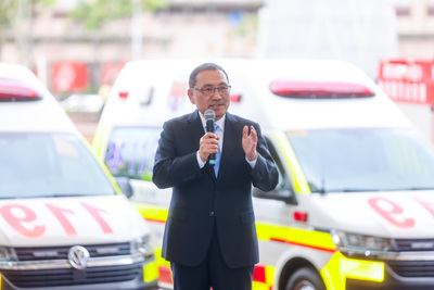 侯友宜感謝堅守第一線的消防同仁、市府夥伴及醫療團隊，即時搶救許多寶貴生命