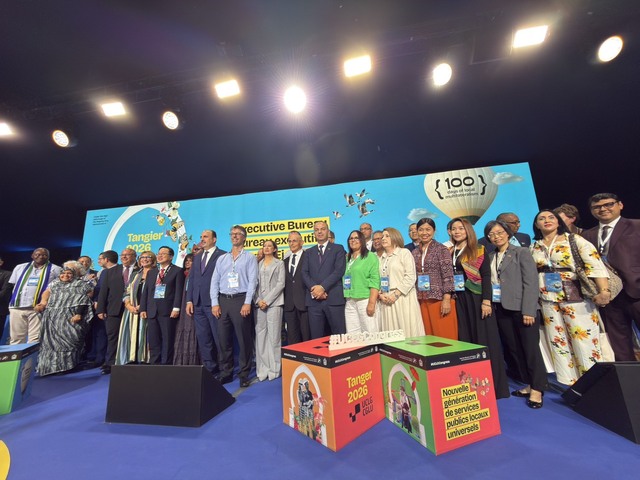 祝惠美處長與UCLG 秘書長、UCLG ASPAC秘書長以及大田市長、科尼亞市長、拉巴特市長等與會城市代表合影